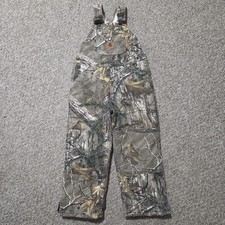 Carhartt Boys Camo Overalls Realtree Insulated Canvas Bibs Size 5 Quilted