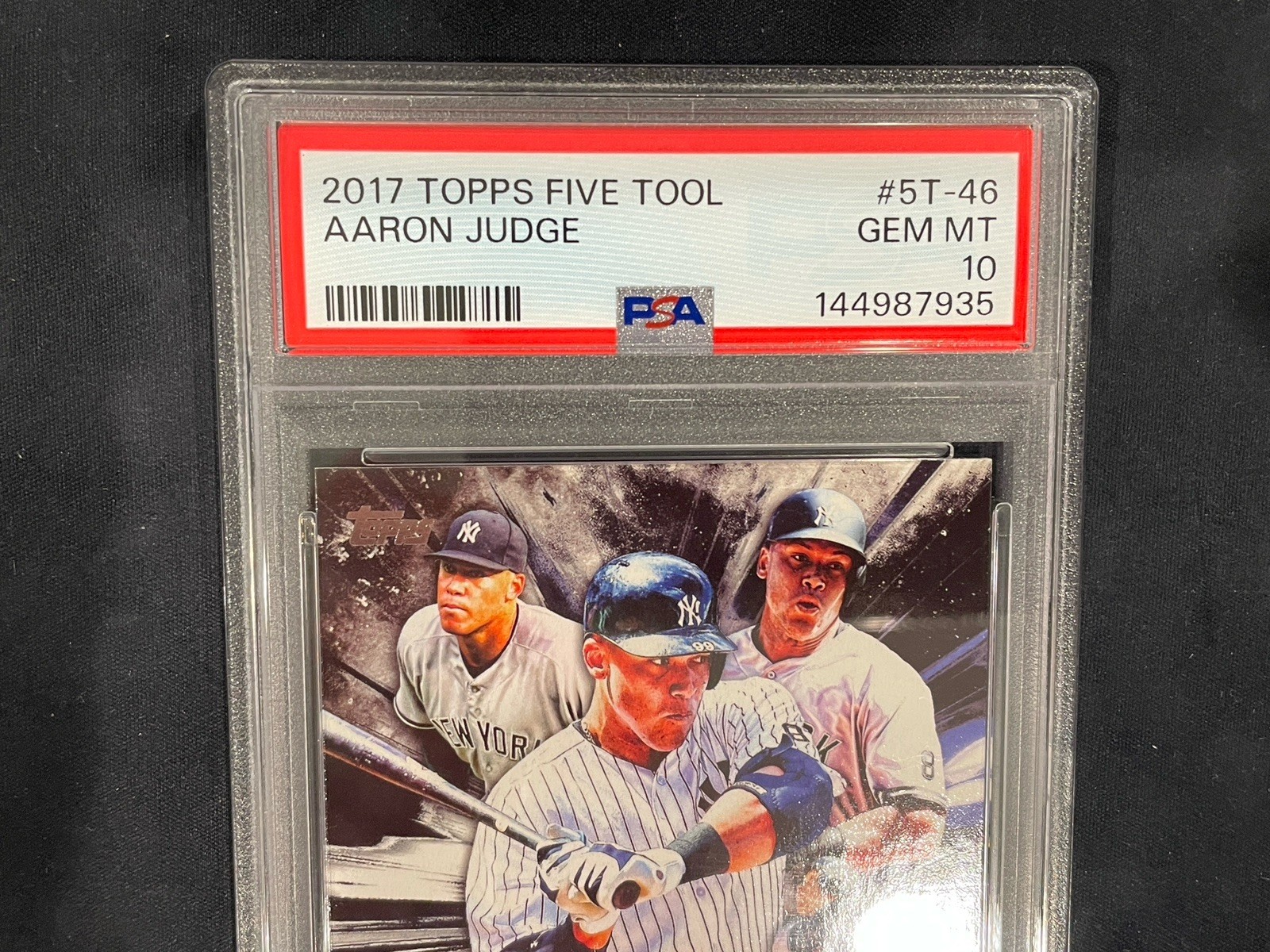 Aaron JUDGE 2017 Topps FIVE TOOL #5T-46 Rookie Card NEW PSA 10 Gem Yankees RC view 3