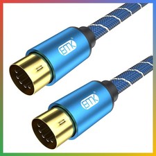 5 Pin DIN MIDI Cable Male to Male 1 Meter 3.3Ft Synthesizer Keyboard Audio