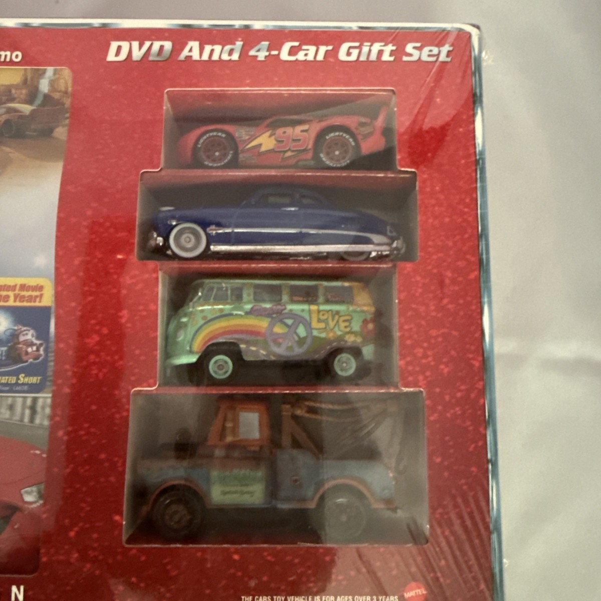 Cars (DVD, 2006, Exclusive Gift Set) DVD And 4-car Gift Set New