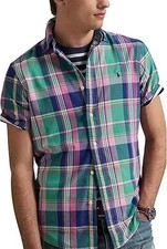 Polo Ralph Lauren men's classic fit Plaid Oxford Shirt size S multicolor