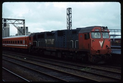 Original Rail Slide - V Line N469 + Melbourne VIC Australia 1-1989