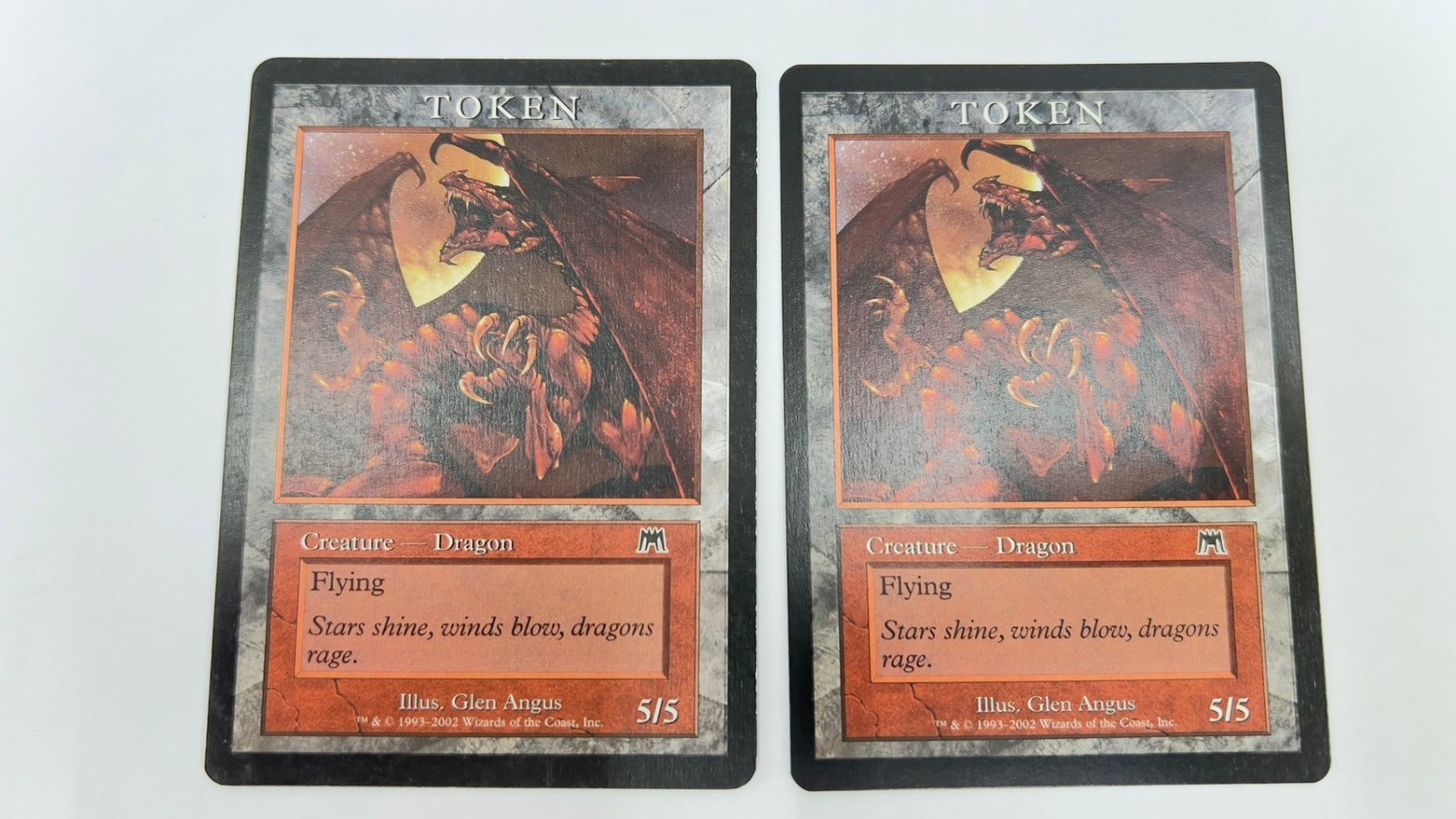 MTG 152- 2x Dragon Token (ONS) - Magic Player Rewards (MPRP)