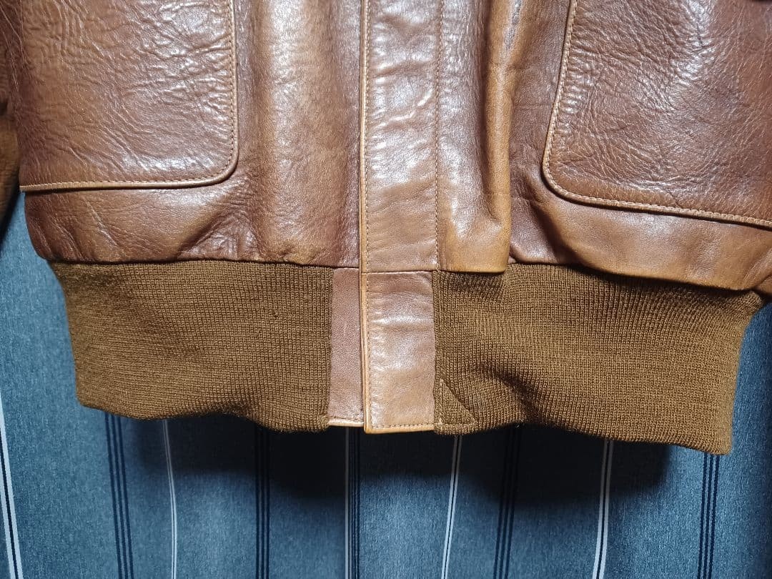 Buzz Rickson's TYPE A2 Brown Leather Jacket Used … - image 6