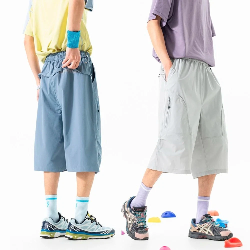 Men Women Summer Outdoor Hiking Cargo Pants Lightweight Foldable Capris