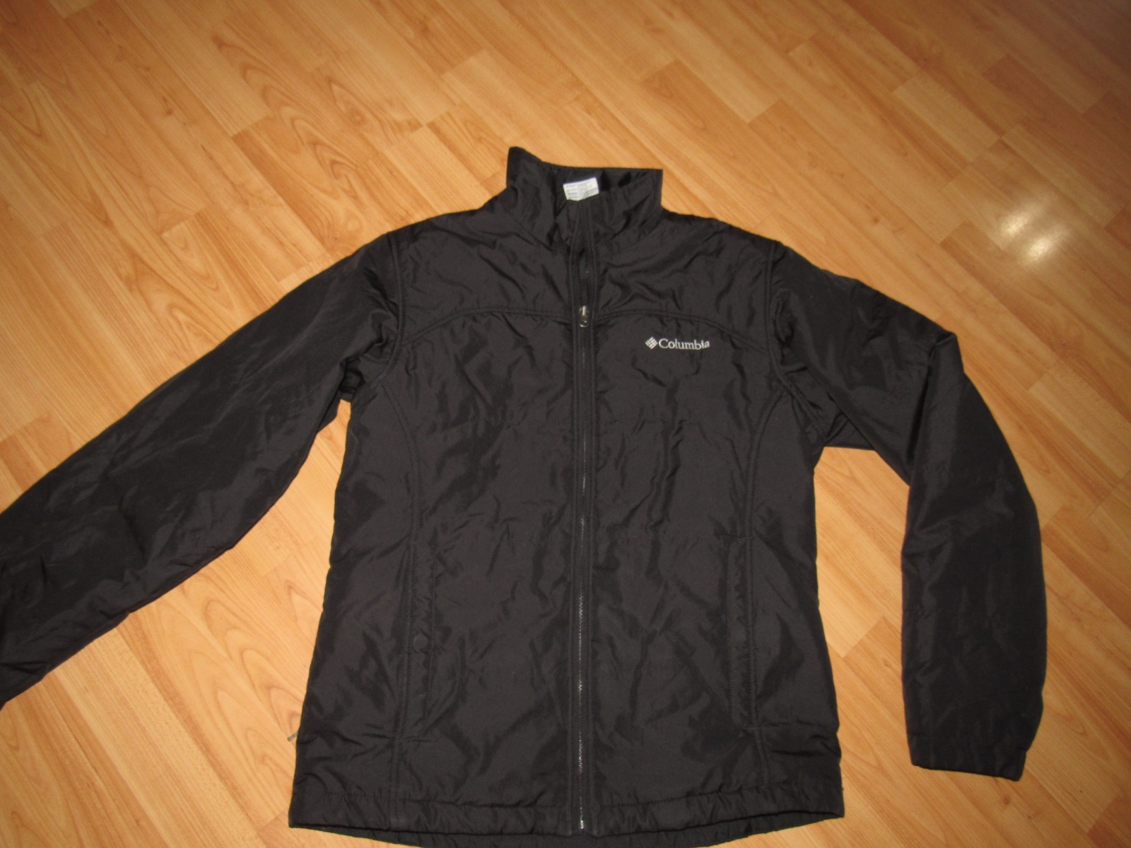 COLUMBIA Men's Medium Jacket Interchange Black Lined Insulated Toggle Waist