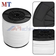 Multipurpose White Nylon Rope Sturdy Spool Solid Braid Knot Rope 3/16" × 1000'