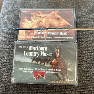 Marlboro Country Music The Best of Vol. 1 & 2 Cassette Tape Vintage 1985 & 1986 