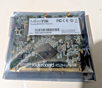 NEW MikroTik RouterBOARD R52Hn Dual Band Wireless Network Adapter mini PCI