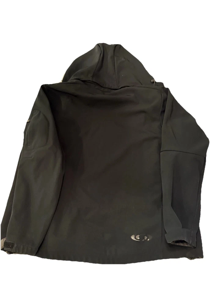 Abrigo con capucha aislante Solomon para hombre negro clima profesional vintage Foto 3 de 4