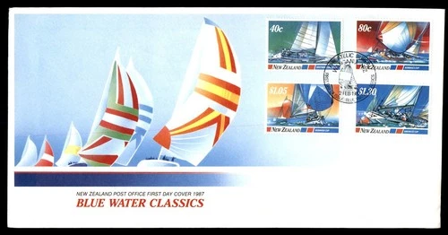 Mayfairstamps New Zealand FDC 1987 blue water classics ships First Day Cover aaw