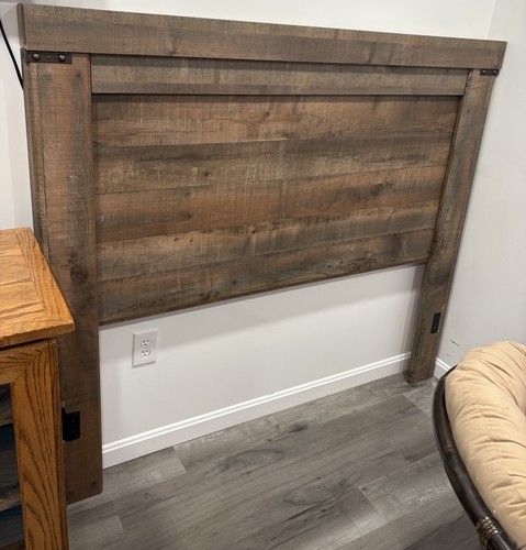 Rustic Wooden Headboard (NO RAILINGS-HEADBOARD ONLY) BRAND NEW- Never Used!!