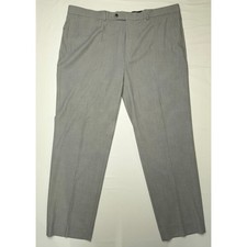 Nautica Dress Pants Mens 43W Gray Solid Flat Front Straight Leg Quiet Luxury NWT