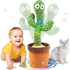 Dancing Cactus Baby Toys 6 to 12 Months, Talking Cactus Toys Repeats What You Sa