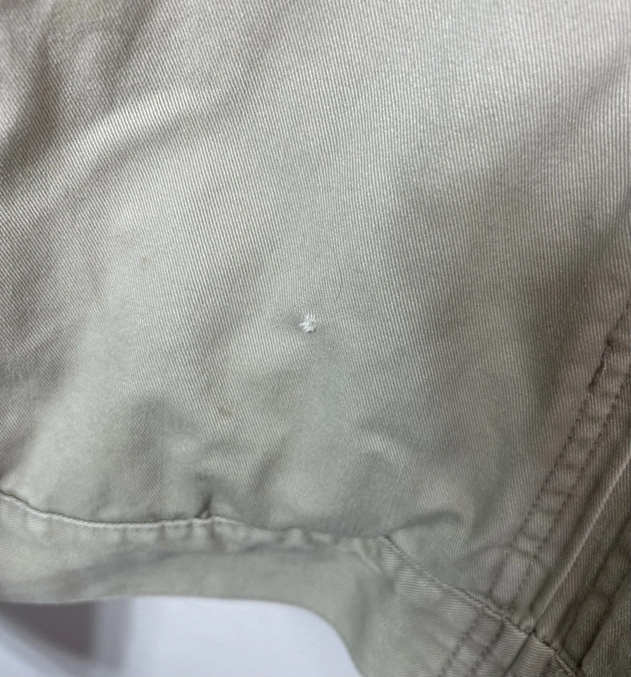 复古快速银色底特律风格帆布夹克夏尔巴内衬男式中号冲浪 — 第 3/4 张图片