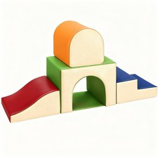 Sumbababy Toddler Climbing Foam Blocks: 4 PCS Indoor Play Gym with Slide and ...