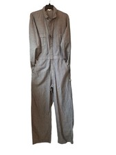 Vtg Berco Blue  White Herringbone 46R Coveralls Rockabilly Retro USA MADE