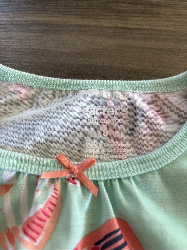 Carter's Girl's Soft Graphic Print Fish Nightgown Mint Size 8 NWOT - Image 3 of 4