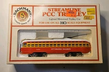 Bachmann HO Scale PCC Streamline Trolley Car - Pittsburgh Railways 41-629-C4 New