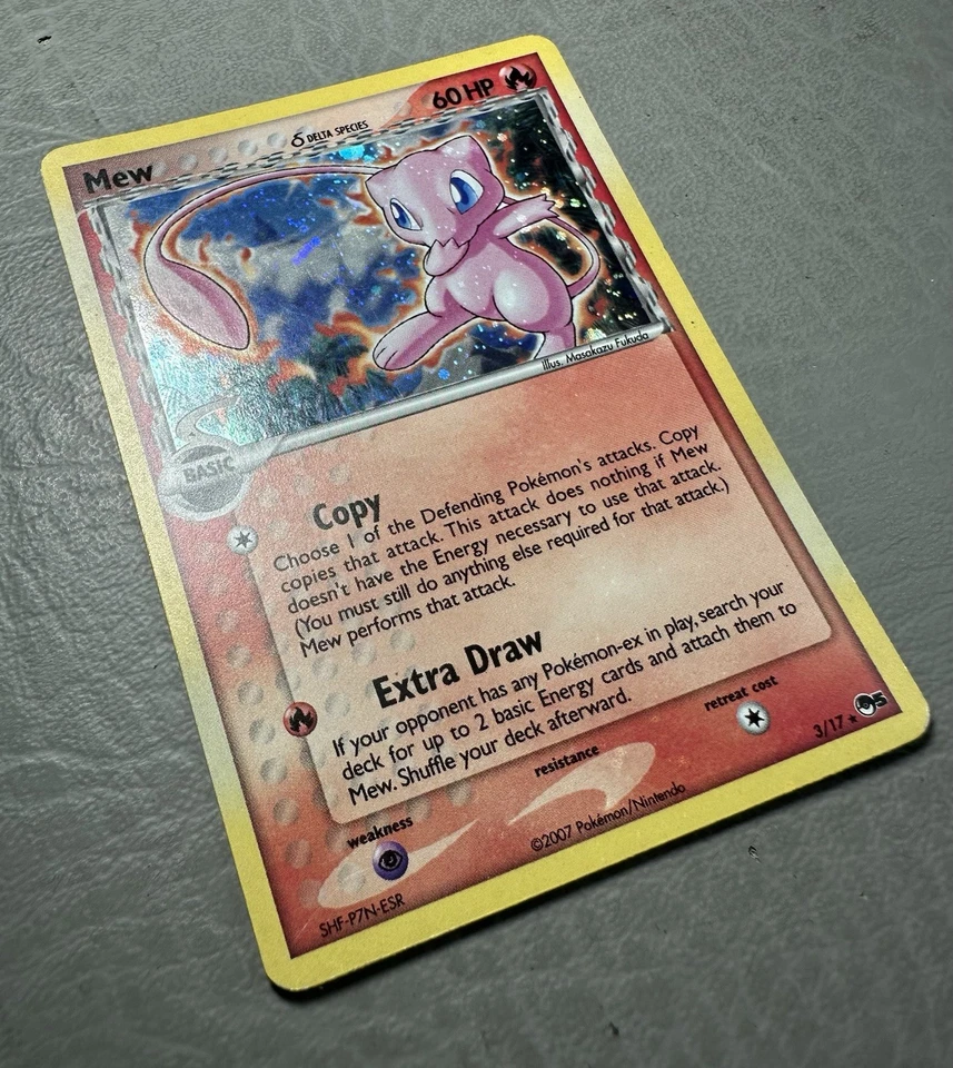 Pokemon Mew TCG 3/17 Inverted Back Error Holo Delta Species Pop Series 5 (2007) - Image 2 of 4