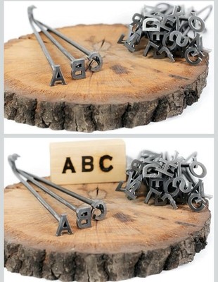 Alphabet Branding Irons 1'' Western Brands, A-Z Letters