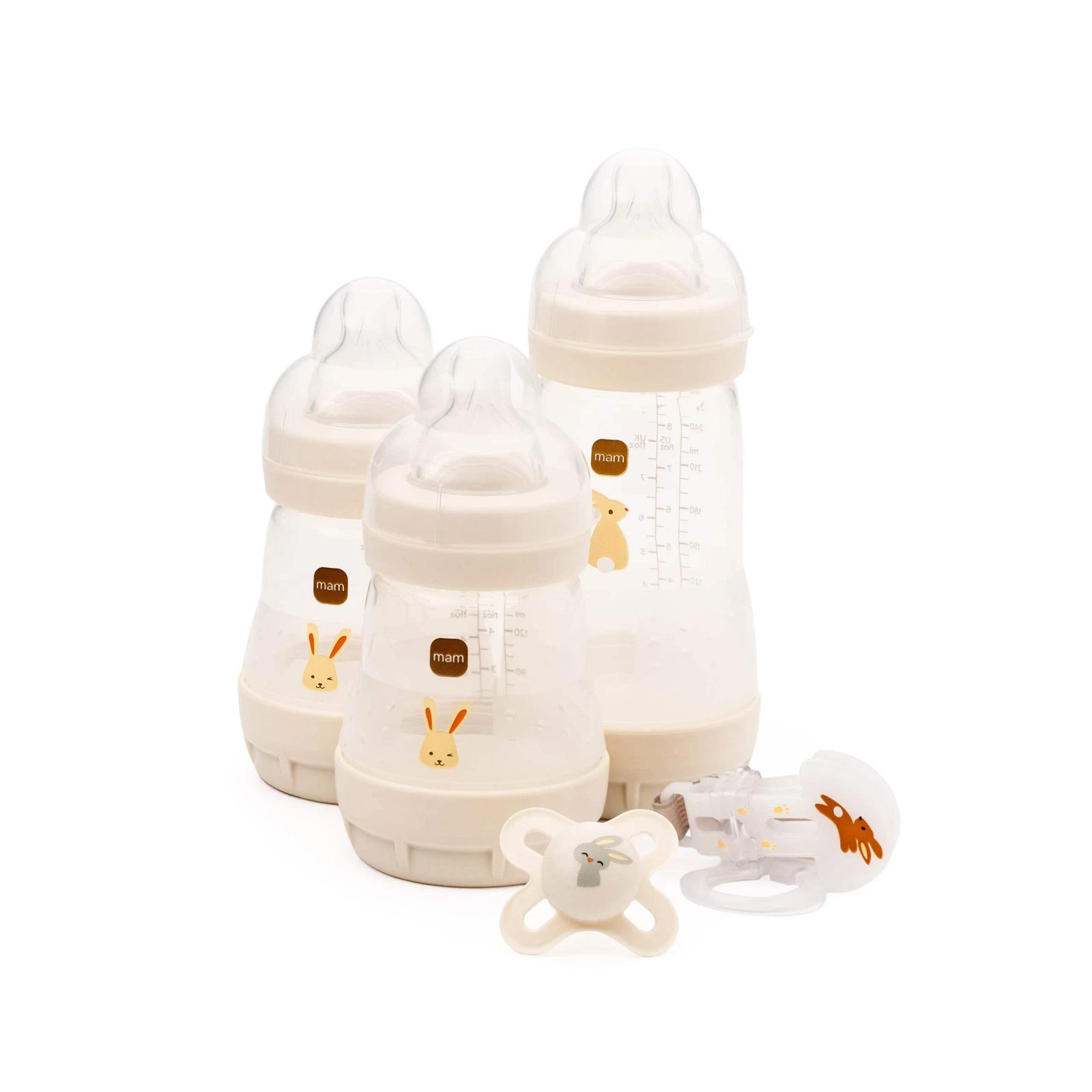 MAM Welcome to the World Gift Set 3 Bottles Soother Clip Newborn 0+ Months NEW