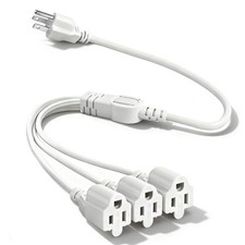 3 Prong Outlet Splitter Extension Cord,1-to-3 Indoor Outdoor Extension Cord,2...