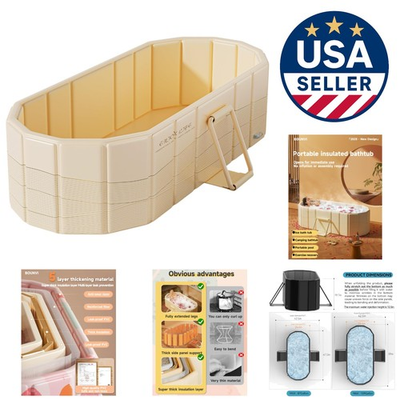 #ad #ad Luxury 59#x27;#x27; Inflatable Free Bathtub with 5 Layer Insulation for Home amp; Outdoor $186.19