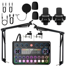 Podcast Equipment Bundle Home Studio Recording Kit Music Mixer Microphone MC-88