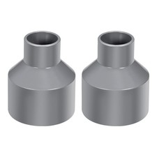 2Pcs 63mm x 32mm Gray PVC Reducing Coupling Hub by Hub DRAIN WASTE Pipe Fitting