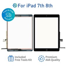 For iPad 7th 8th Generation Touch Screen Replacement Front Glass Digitizer Black