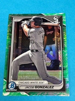 Jacob Gonzalez 2024 Bowman Chrome Prospects Lunar Glow Refractor #BCP-41 Qty Av