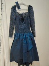 Vintage Union Made 80s Prom Dress Taffeta Skirt Size 6 Made in USA