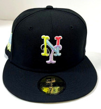 New York Mets MLB Color Pack MULTI World Series NE Fitted Hat~Black