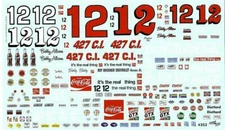 Powerslide 352 #12 Coca Cola 1972-74 1/25 Nascar waterslide decal