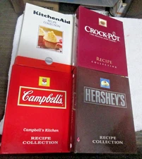 4 Publishers Intl 3 Ring Cookbooks Crock Pot Hersheys Campbells Kitchen Aid NICE