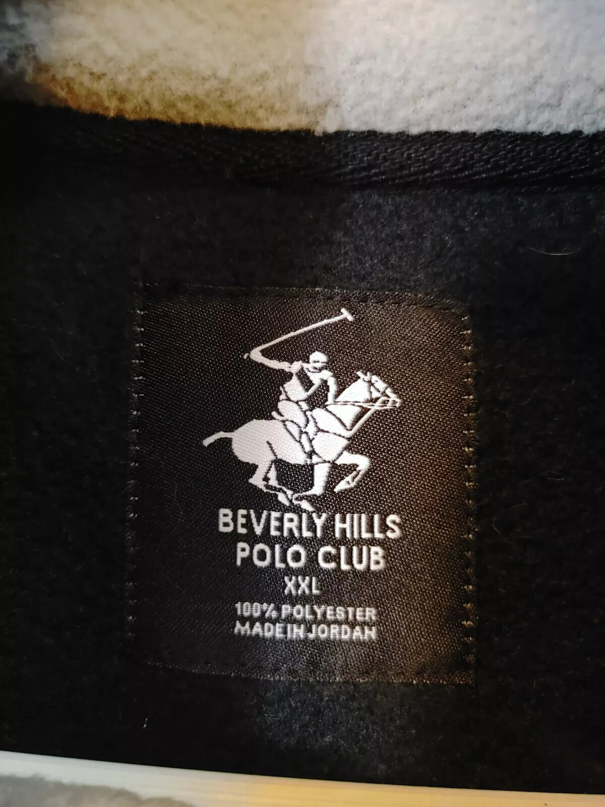 Beverly Hills Polo Club nera full zip grande pony XXL manica lunga