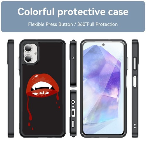 Vampire Lips Dripping Blood Heavy Duty Case For Samsung S21 S22 S23 S24 Ultra FE - 第 7/25 張圖片