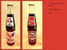 Coca-Cola 10 Oz Bottle - 1st Annual Manteca, CA July 4th (Make Offer)