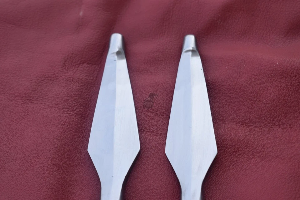 Punta de lanza Viking Full Tang roma forjada a mano de 8 pulgadas con punta roma.(juego de 2) Foto 2 de 4