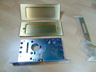 #ad Emtek Modern Rectangular 7 1 4 Inch Passage Mortise Pocket Door Pull for 1 3 8quot; $158.85