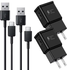 (2 PACK) Original Carga Rapida USB-C Cargador Para Samsung Galaxy S21/Plus/Ultra