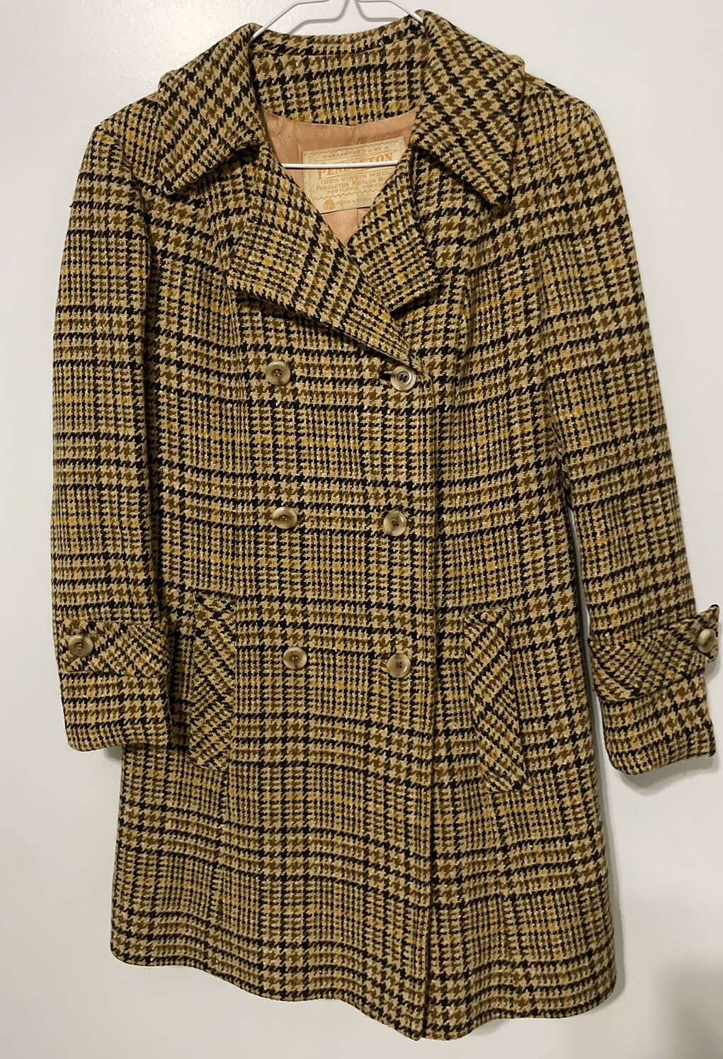 Vintage Pendleton Wool Houndstooth Double Breaste… - image 2