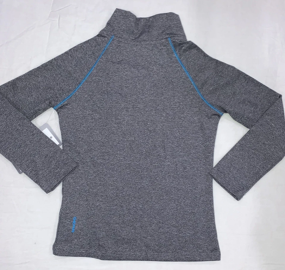 Champion Girl Cold Gear Cuello Simulado Manga Larga Forrado de Vellón Térmico Gris/Azul XS Foto 4 de 4