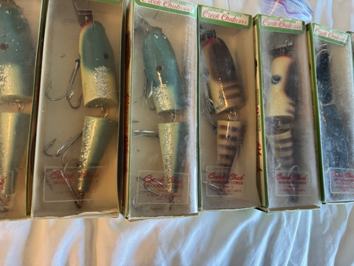 11 Striper Lures Plugs 6" jointed Creek Chubs new in box rare - Picture 3 of 7