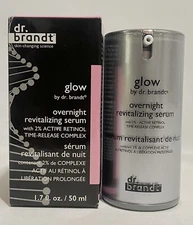 Dr. Brandt Glow Overnight Revitalizing Serum 2% Active Retinol 1.7oz / 50ml