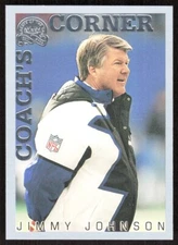 2000 5882B Fleer Greats of the Game COACH'S CORNER Jimmy Johnson Dallas Cowboys