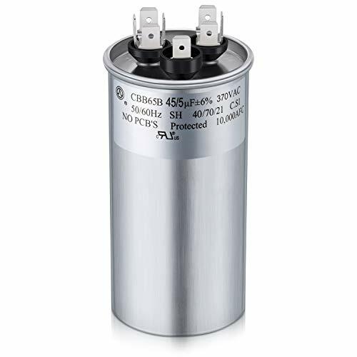 Capacitor 45 5 uf MFD 370V Dual Run Round Capacitor for Condenser