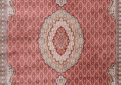 Tabriz Medallón Machine Woven Rug Persian Various Sizes - Rug, Carpet, Red - Picture 33 of 35