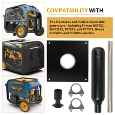 Generator Exhaust Extension Silencer Kit For Firman H07552 Wh03242 T07573 T07571